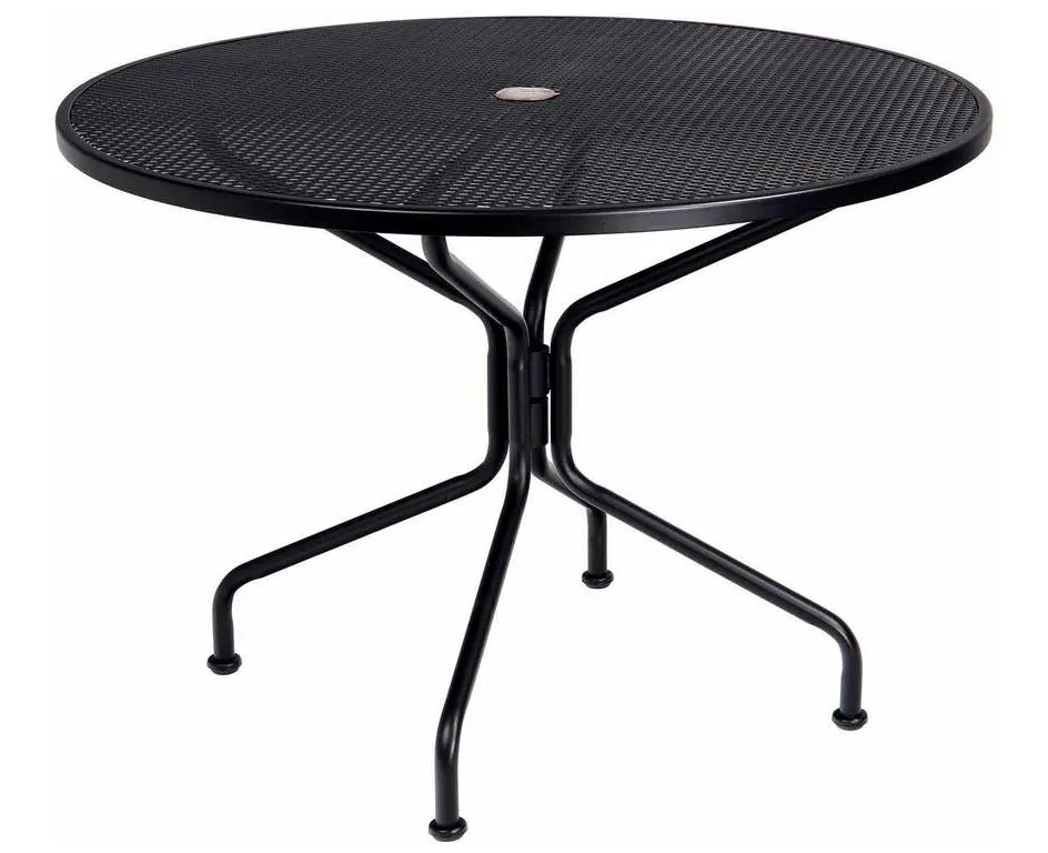 Woodard 190229 Premium Mesh Top RTA 42 inch Round Umbrella Table 4 Spoke Woodard 190229 Premium Mesh Top RTA 42 inch Round Umbrella Table 4 Spoke