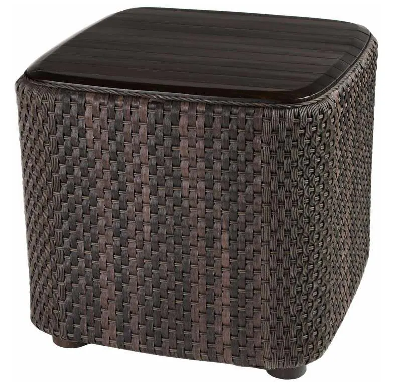 Woodard S530201 Aruba End Table with Teak Top Woodard S530201 Aruba End Table with Teak Top