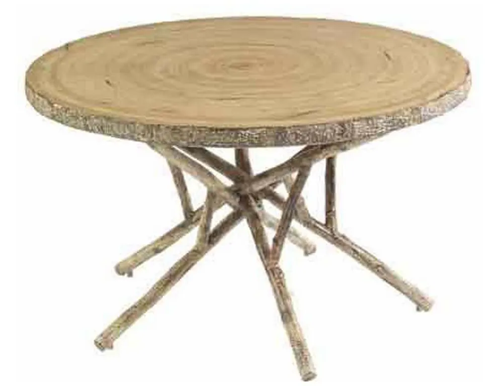 Woodard S545702 River Run 48 inch Round Birch Heartwood Dining Table Woodard S545702 River Run 48 inch Round Birch Heartwood Dining Table