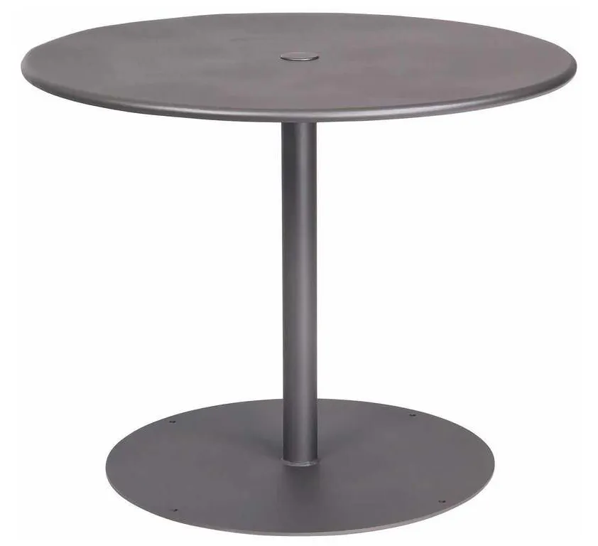 Woodard 13L3RU36 Solid Iron 36 inch Round Umbrella Table with Pedestal Base Woodard 13L3RU36 Solid Iron 36 inch Round Umbrella Table with Pedestal Base