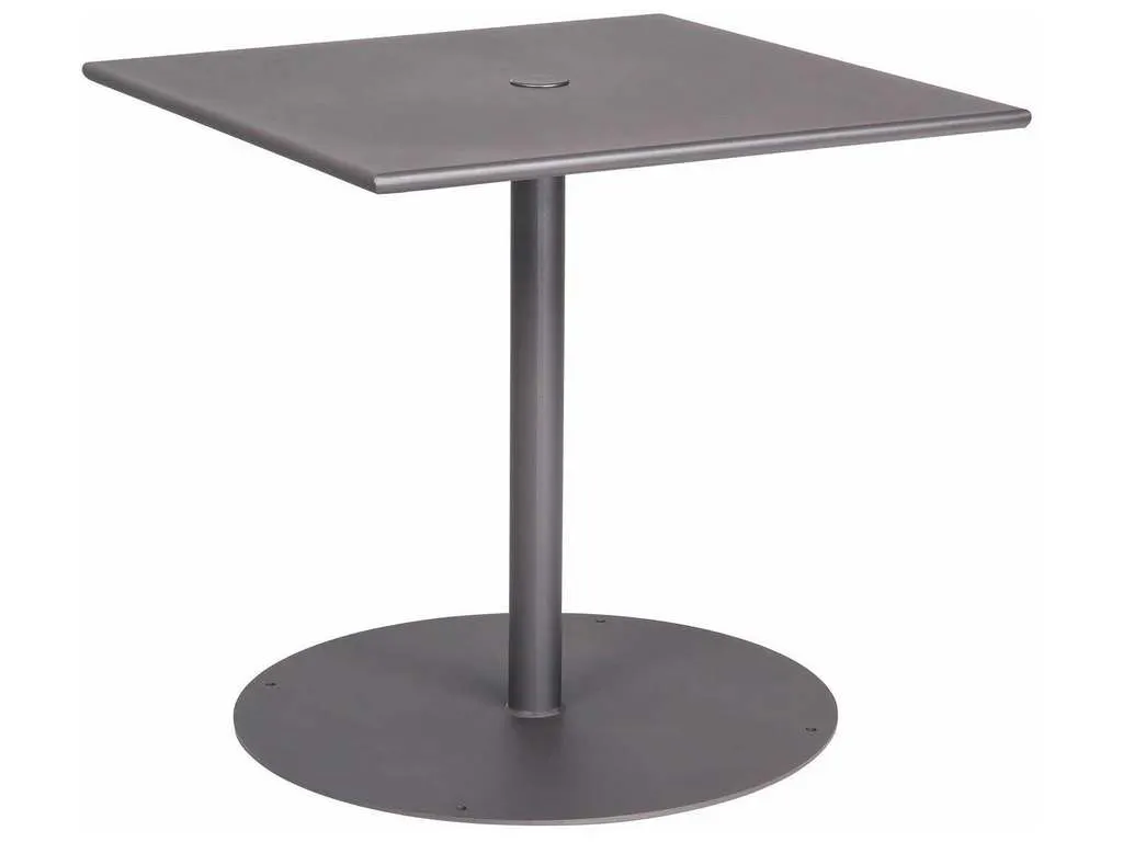 Woodard 13L3SD30  Solid Iron 30 inch Square Bistro Table with Pedestal Base