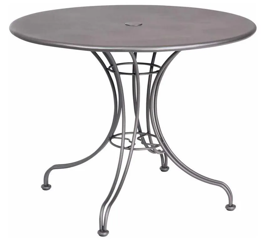 Woodard 13L4RU36 Solid Iron 36 inch Round Umbrella Table with Universal Base Woodard 13L4RU36 Solid Iron 36 inch Round Umbrella Table with Universal Base
