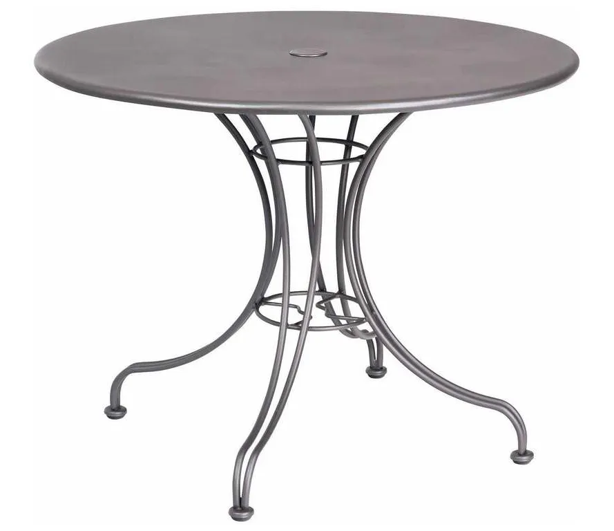 Woodard 13L4RU36 Solid Iron 36 inch Round Umbrella Table with Universal Base Woodard 13L4RU36 Solid Iron 36 inch Round Umbrella Table with Universal Base