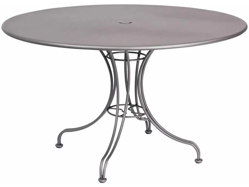 Woodard 13L4RU48 Solid Iron 48 inch Round Umbrella Table with Universal Base Woodard 13L4RU48 Solid Iron 48 inch Round Umbrella Table with Universal Base