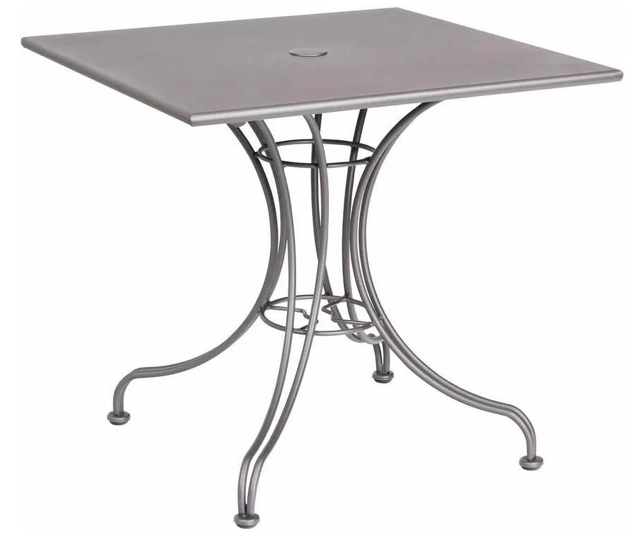 Woodard 13L4SD30 Solid Iron 30 inch Square Bistro Table with Universal Base Woodard 13L4SD30 Solid Iron 30 inch Square Bistro Table with Universal Base