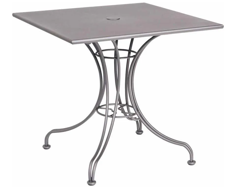 Woodard 13L4SD30 Solid Iron 30 inch Square Bistro Table with Universal Base Woodard 13L4SD30 Solid Iron 30 inch Square Bistro Table with Universal Base