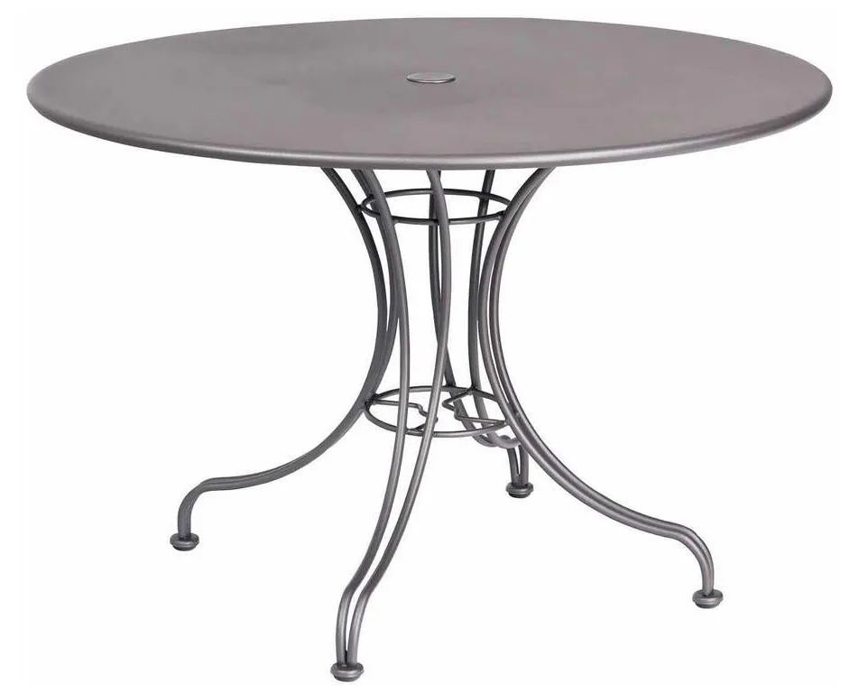 Woodard 13L4RU42 Solid Iron 42 inch Round Umbrella Table with Universal Base Woodard 13L4RU42 Solid Iron 42 inch Round Umbrella Table with Universal Base