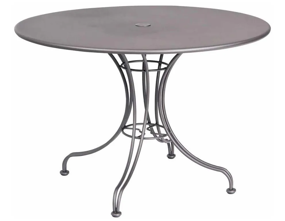 Woodard 13L4RU42 Solid Iron 42 inch Round Umbrella Table with Universal Base Woodard 13L4RU42 Solid Iron 42 inch Round Umbrella Table with Universal Base