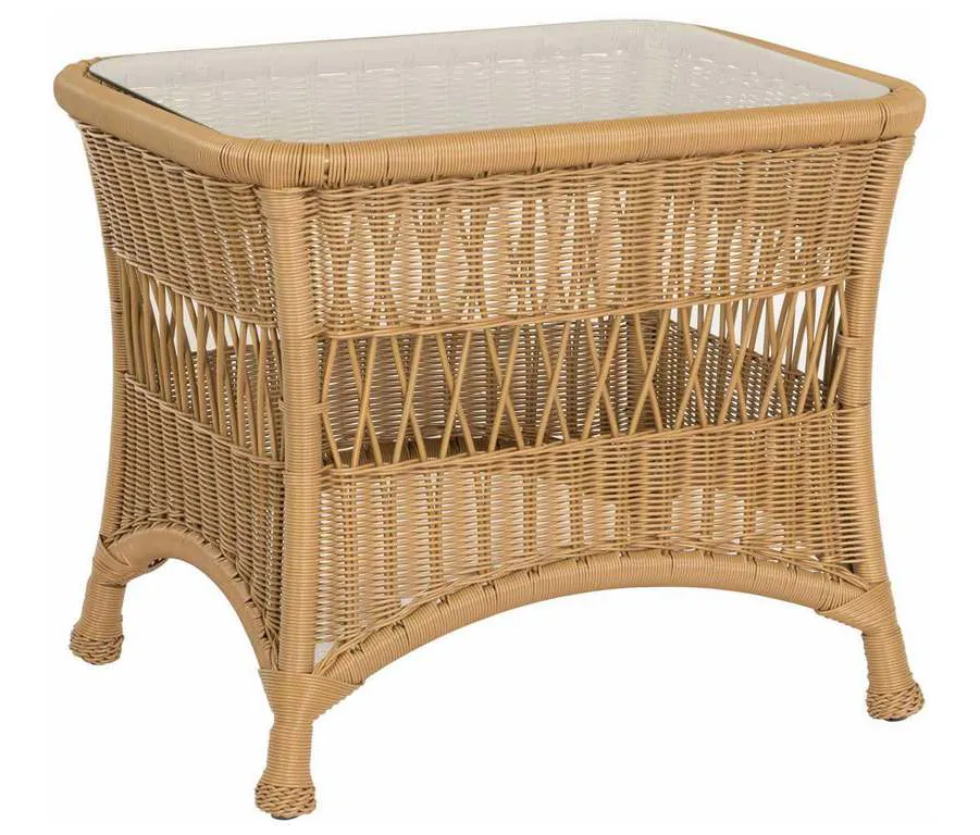 Woodard S596201 Sommerwind End Table with Glass Top Woodard S596201 Sommerwind End Table with Glass Top