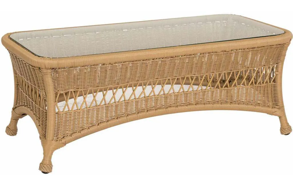 Woodard S596211 Sommerwind Coffee Table with Glass Top Woodard S596211 Sommerwind Coffee Table with Glass Top
