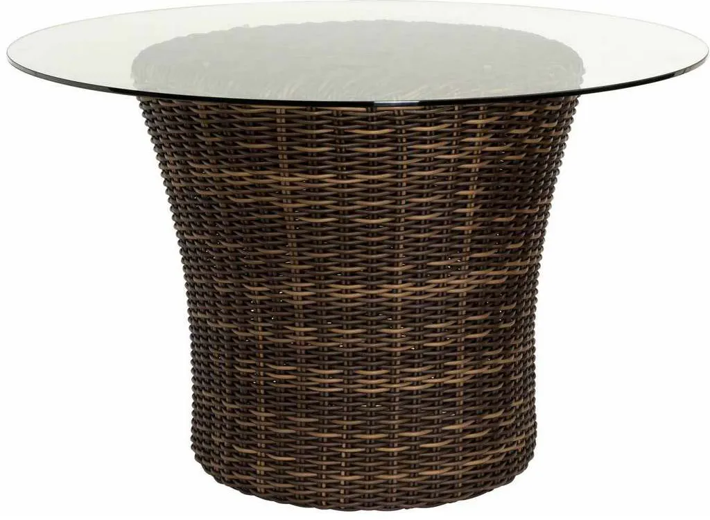 Woodard S561601 Sonoma 48 inch Round Dining Base with Glass Top Woodard S561601 Sonoma 48 inch Round Dining Base with Glass Top
