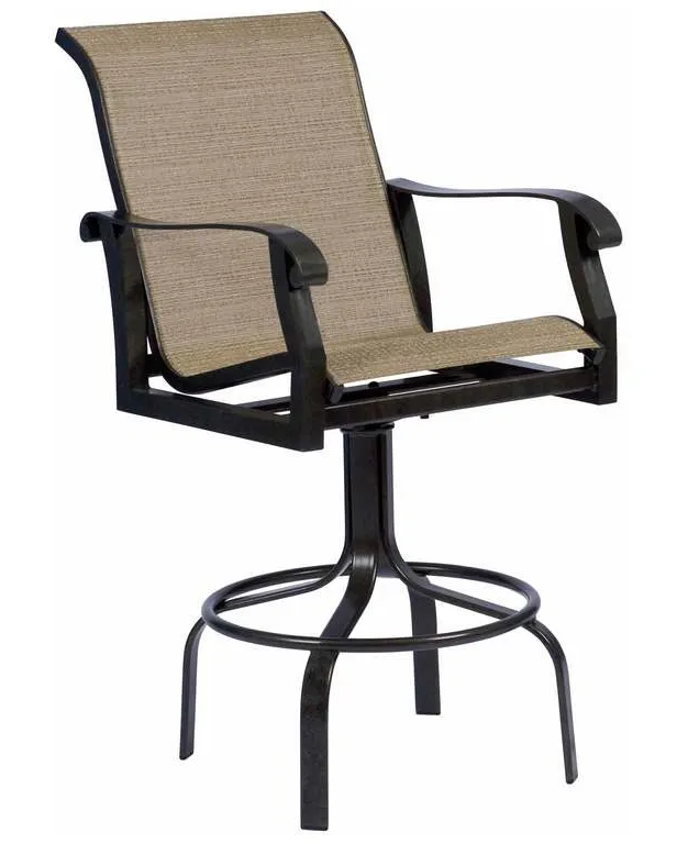 Woodard 420468 Cortland Sling Swivel Bar Stool Woodard 420468 Cortland Sling Swivel Bar Stool