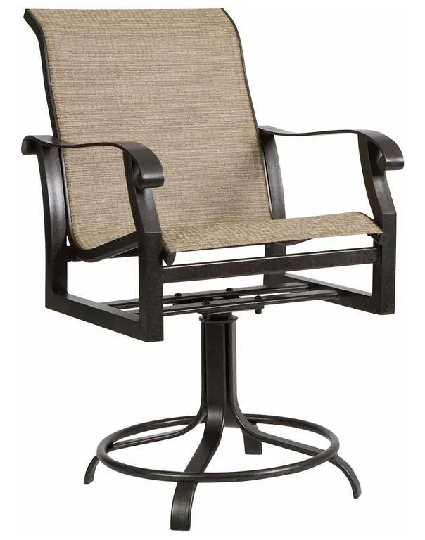 Woodard 420469 Cortland Sling Swivel Counter Stool Woodard 420469 Cortland Sling Swivel Counter Stool