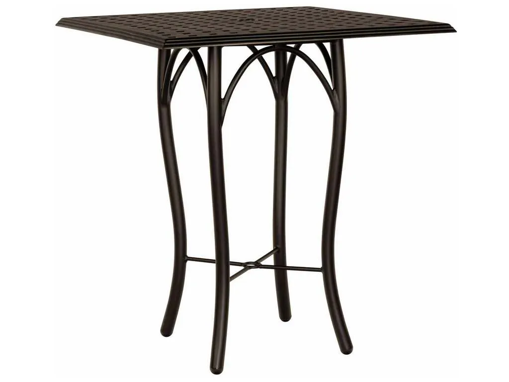 Woodard 5D6600  04937 Thatch Complete Tables Square Bar Height Table