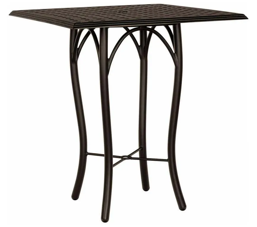 Woodard 5D6600 04937 Thatch Complete Tables Square Bar Height Table Woodard 5D6600 04937 Thatch Complete Tables Square Bar Height Table