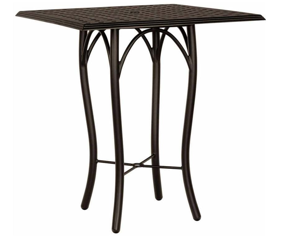 Woodard 5D6600 04937 Thatch Complete Tables Square Bar Height Table Woodard 5D6600 04937 Thatch Complete Tables Square Bar Height Table