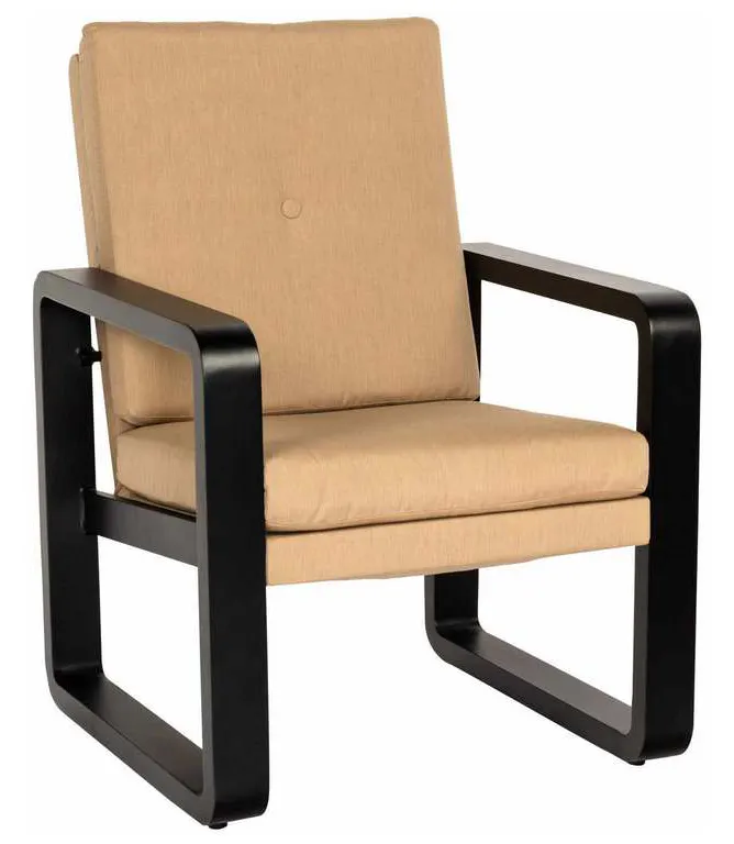 Woodard 7D0801 Vale Dining Armchair with Upholstered Back Woodard 7D0801 Vale Dining Armchair with Upholstered Back