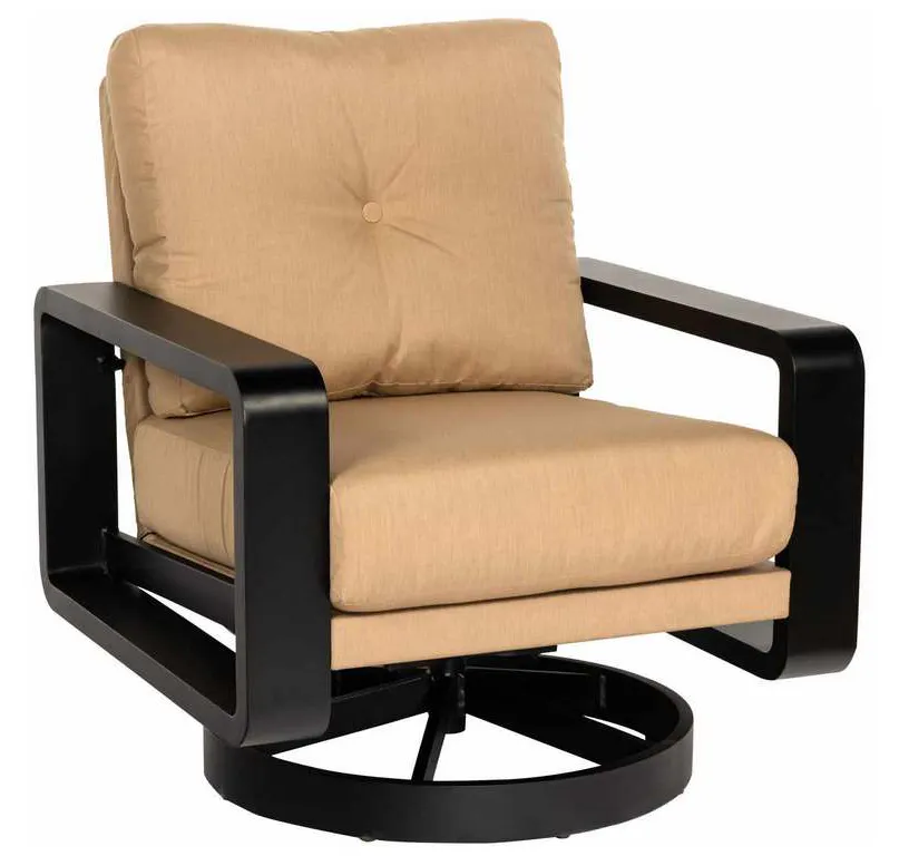 Woodard 7D0877 Vale Swivel Lounge Chair with Upholstered Back Woodard 7D0877 Vale Swivel Lounge Chair with Upholstered Back