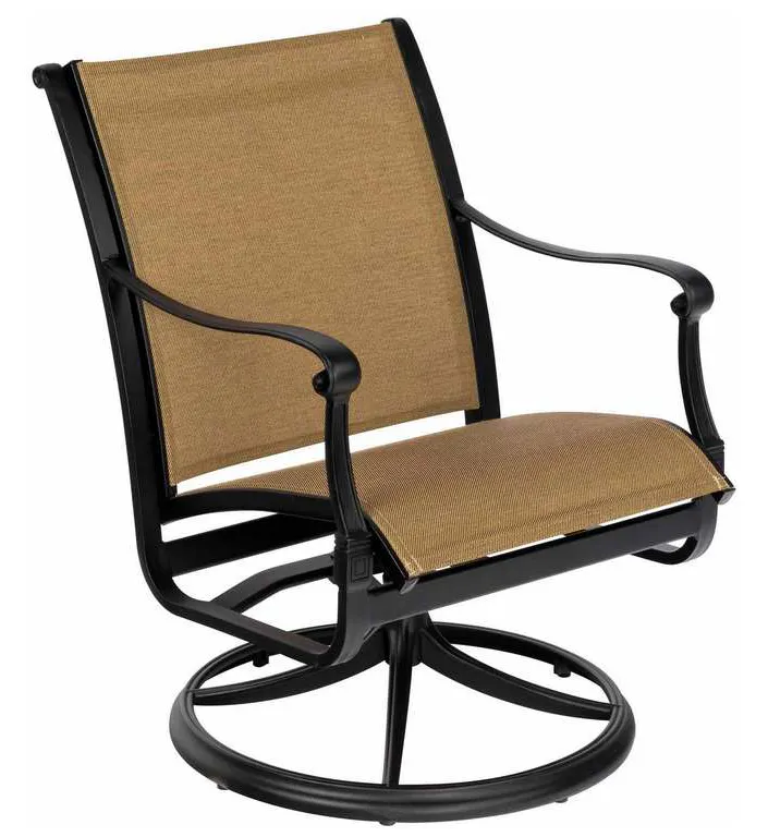 Woodard 6W0472 Wiltshire Sling Swivel Dining Armchair Woodard 6W0472 Wiltshire Sling Swivel Dining Armchair