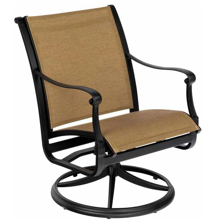 Woodard 6W0472 Wiltshire Sling Swivel Dining Armchair Woodard 6W0472 Wiltshire Sling Swivel Dining Armchair