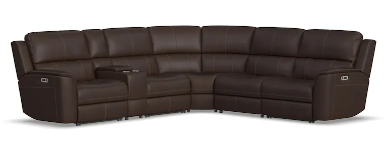 Flexsteel Furniture 1041-SECTPH Henry Power Reclining Sectional with Power Headrests and Lumbar Flexsteel Furniture 1041-SECTPH Henry Power Reclining Sectional with Power Headrests and Lumbar
