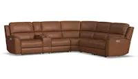 Flexsteel Furniture 1041-SECTPH Henry Power Reclining Sectional with Power Headrests and Lumbar Flexsteel Furniture 1041-SECTPH Henry Power Reclining Sectional with Power Headrests and Lumbar