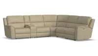 Flexsteel Furniture 1041-SECTPH Henry Power Reclining Sectional with Power Headrests and Lumbar Flexsteel Furniture 1041-SECTPH Henry Power Reclining Sectional with Power Headrests and Lumbar
