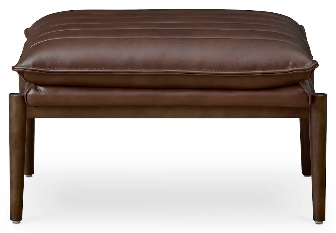 Bassett Furniture 1338-01B Ellis Leather Ottoman Bassett Furniture 1338-01B Ellis Leather Ottoman