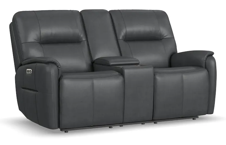 Flexsteel Furniture 1745-64PH Wilson Power Reclining Loveseat with Console and Power Headrests Flexsteel Furniture 1745-64PH Wilson Power Reclining Loveseat with Console and Power Headrests