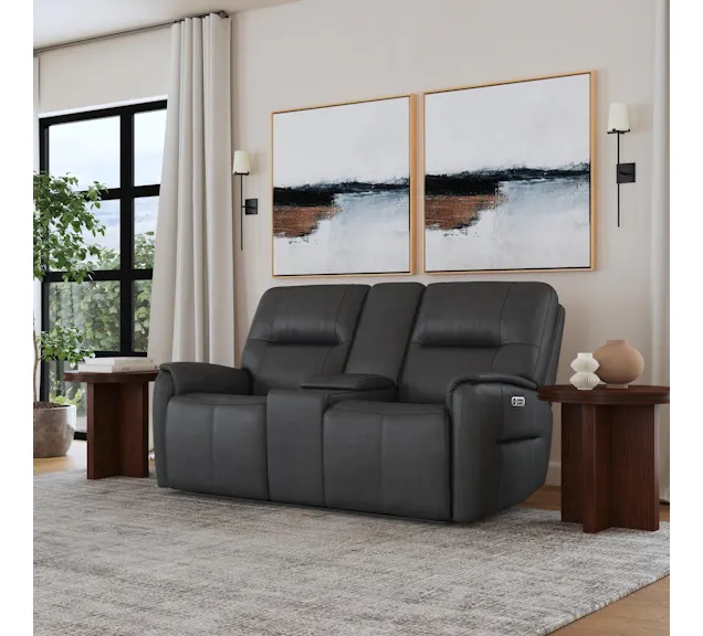 Flexsteel Furniture 1745-64PH Wilson Power Reclining Loveseat with Console and Power Headrests Flexsteel Furniture 1745-64PH Wilson Power Reclining Loveseat with Console and Power Headrests