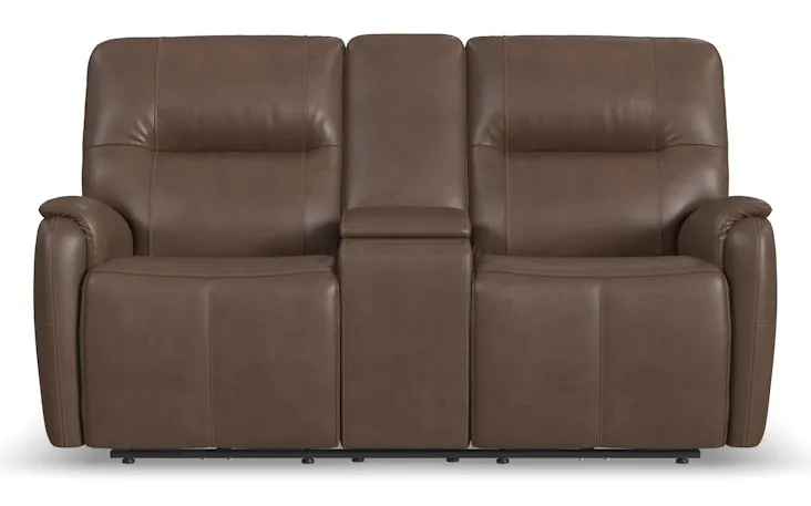 Flexsteel Furniture 1745-64PH Wilson Power Reclining Loveseat with Console and Power Headrests Flexsteel Furniture 1745-64PH Wilson Power Reclining Loveseat with Console and Power Headrests