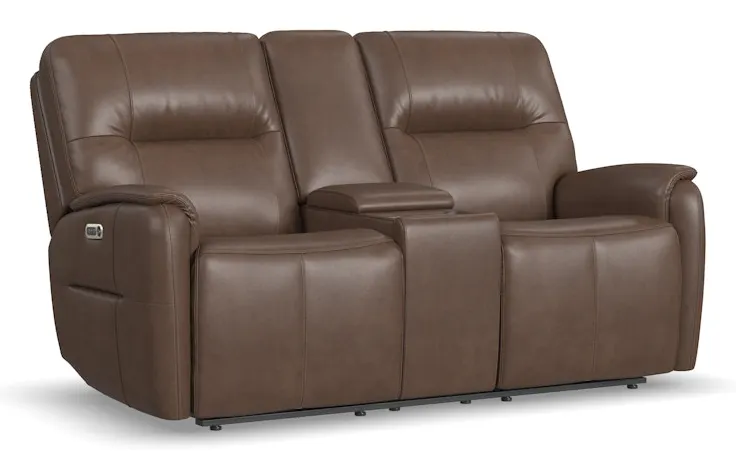 Flexsteel Furniture 1745-64PH Wilson Power Reclining Loveseat with Console and Power Headrests Flexsteel Furniture 1745-64PH Wilson Power Reclining Loveseat with Console and Power Headrests
