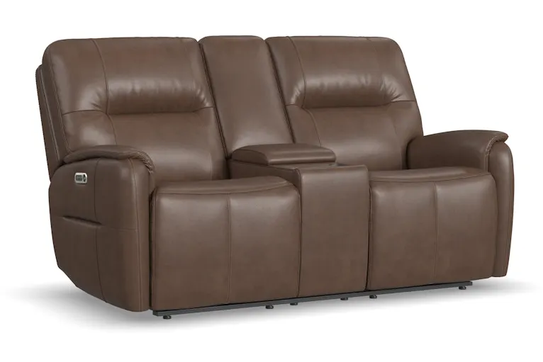 Flexsteel Furniture 1745-64PH Wilson Power Reclining Loveseat with Console and Power Headrests Flexsteel Furniture 1745-64PH Wilson Power Reclining Loveseat with Console and Power Headrests