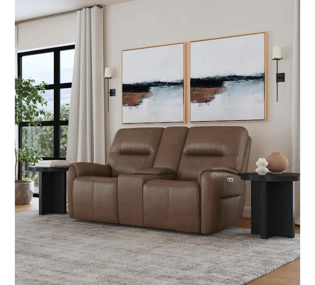 Flexsteel Furniture 1745-64PH Wilson Power Reclining Loveseat with Console and Power Headrests Flexsteel Furniture 1745-64PH Wilson Power Reclining Loveseat with Console and Power Headrests