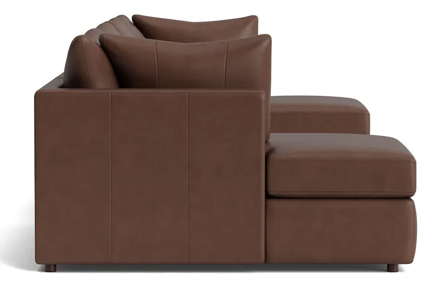 Bassett Furniture 2676-CDCSECTL Beckham Leather Modular Chaise Sectional Sofa Bassett Furniture 2676-CDCSECTL Beckham Leather Modular Chaise Sectional Sofa