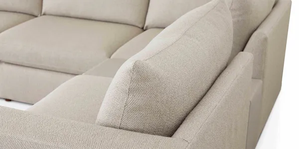 Bassett Furniture 2676-CSECTLBFC Beckham Bumper Modular Sectional with Console Bassett Furniture 2676-CSECTLBFC Beckham Bumper Modular Sectional with Console
