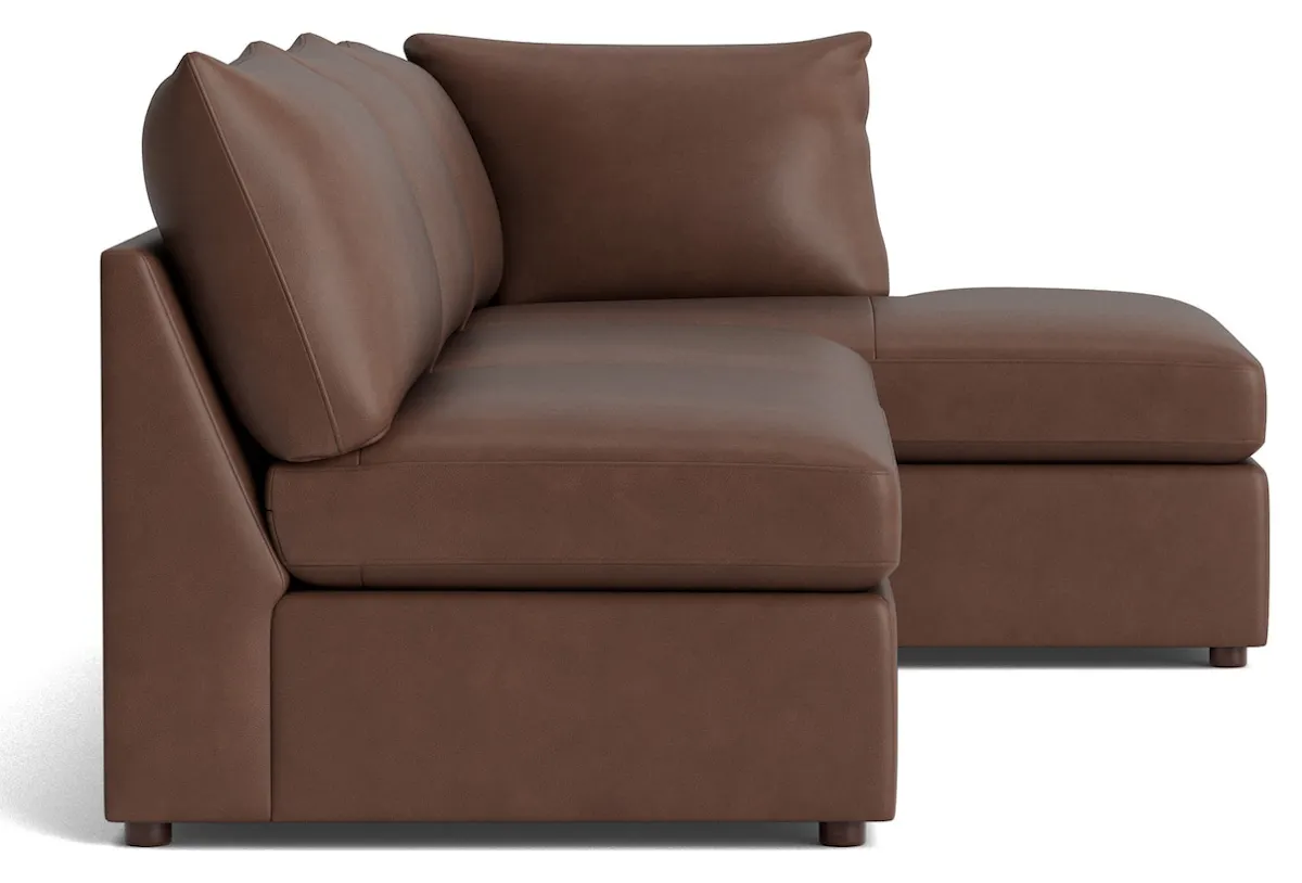 Bassett Furniture 2676-CSECTLR Beckham Leather Modular Chaise Sectional Sofa Bassett Furniture 2676-CSECTLR Beckham Leather Modular Chaise Sectional Sofa