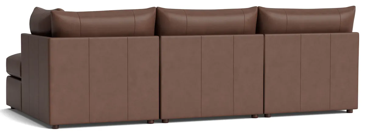 Bassett Furniture 2676-CSECTLR Beckham Leather Modular Chaise Sectional Sofa Bassett Furniture 2676-CSECTLR Beckham Leather Modular Chaise Sectional Sofa