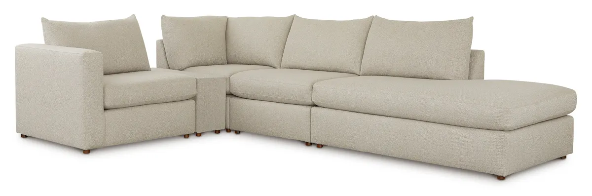 Bassett Furniture 2676-CSECTRBFC Beckham Bumper Modular Sectional with Console Bassett Furniture 2676-CSECTRBFC Beckham Bumper Modular Sectional with Console