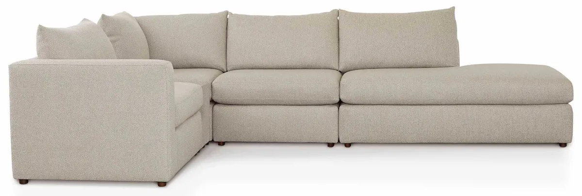 Bassett Furniture 2676-CSECTRBFC Beckham Bumper Modular Sectional with Console Bassett Furniture 2676-CSECTRBFC Beckham Bumper Modular Sectional with Console