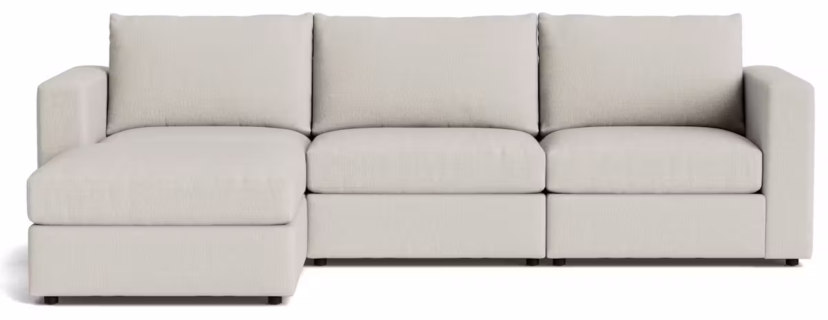 Bassett Furniture 2676-SCSECTFC0 Beckham Track Arm Modular Sofa with Ottoman Bassett Furniture 2676-SCSECTFC0 Beckham Track Arm Modular Sofa with Ottoman