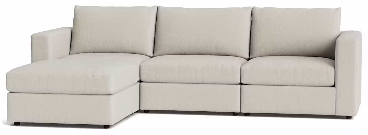 Bassett Furniture 2676-SCSECTFC0 Beckham Track Arm Modular Sofa with Ottoman Bassett Furniture 2676-SCSECTFC0 Beckham Track Arm Modular Sofa with Ottoman