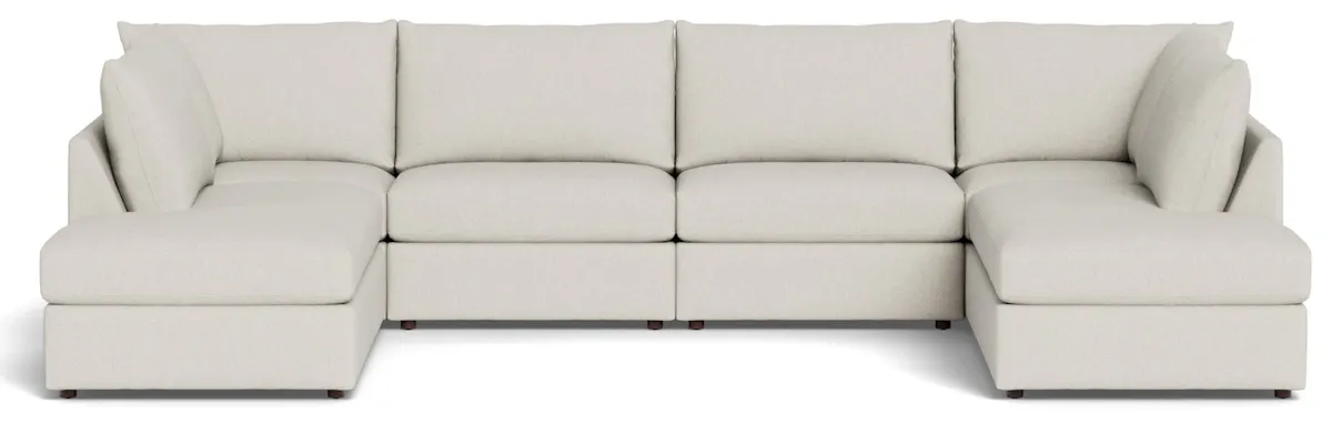 Bassett Furniture 2676-USECTBFC Beckham Bumper Modular U-Shaped Sectional Bassett Furniture 2676-USECTBFC Beckham Bumper Modular U-Shaped Sectional