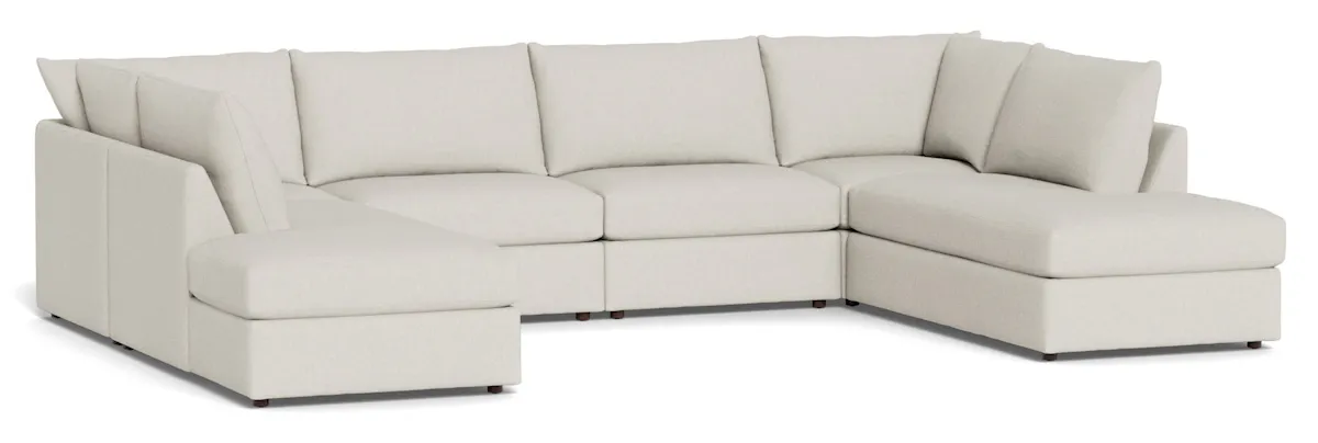 Bassett Furniture 2676-USECTBFC Beckham Bumper Modular U-Shaped Sectional Bassett Furniture 2676-USECTBFC Beckham Bumper Modular U-Shaped Sectional
