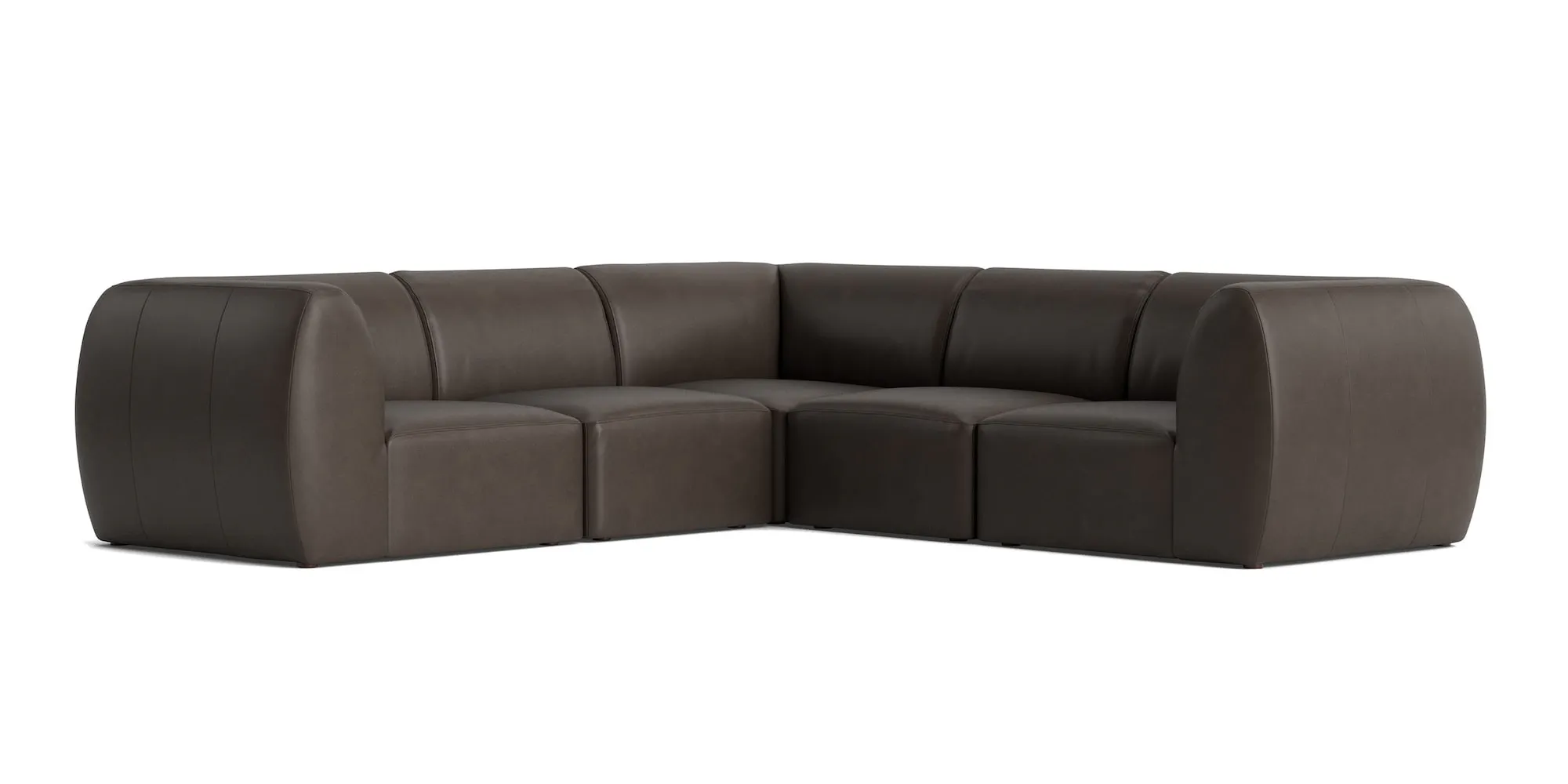 Bassett Furniture 2756-LSECTL Clyde Leather Modular L-Shaped Sectional