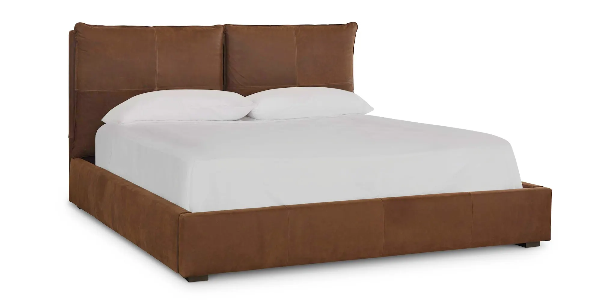 Bassett Furniture 2830-KP79L-7232-8 Greer Cal King Leather Upholstered Bed