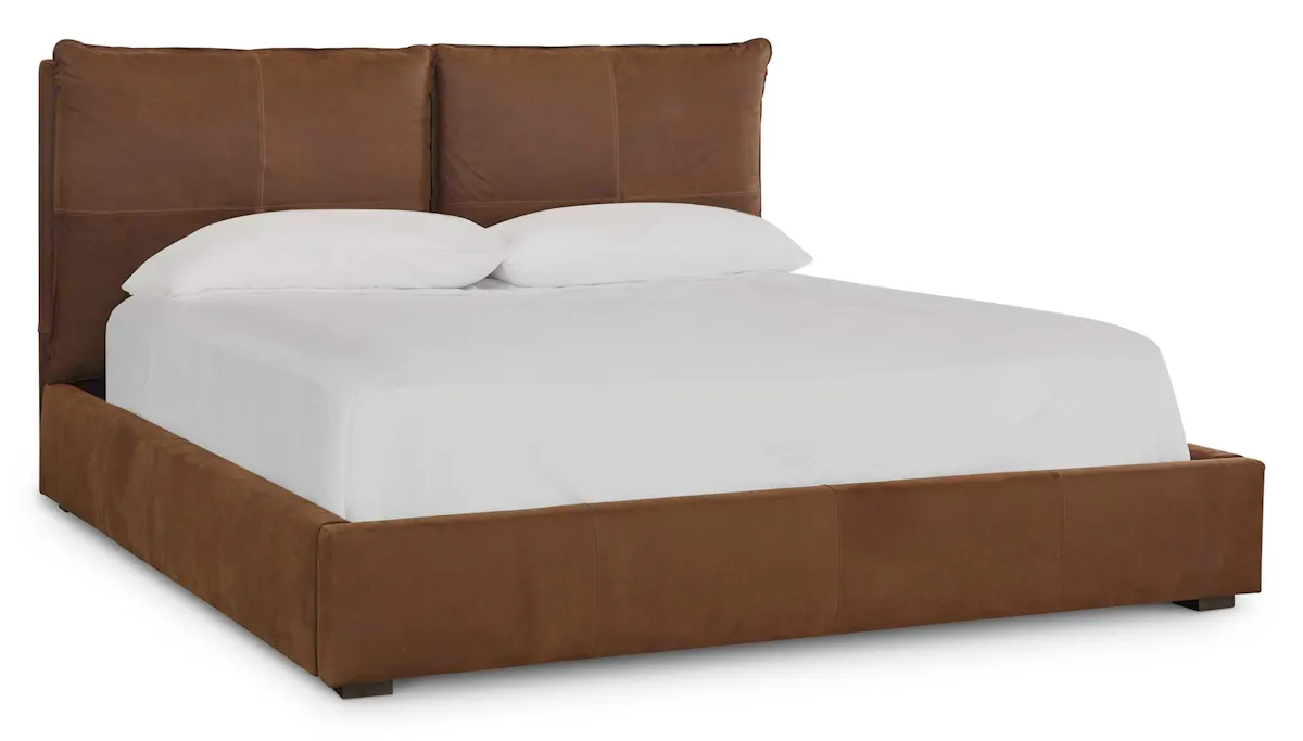 Bassett Furniture 2830-KP69L-7232-8 Greer King Leather Upholstered Bed Bassett Furniture 2830-KP69L-7232-8 Greer King Leather Upholstered Bed
