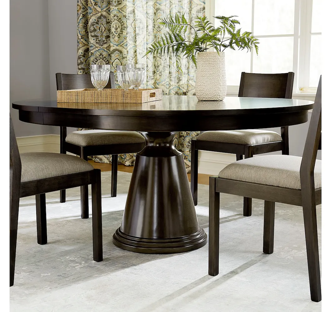 Bassett Furniture 4025-K5252S Nichols Round Dining Table with Leaf Bassett Furniture 4025-K5252S Nichols Round Dining Table with Leaf