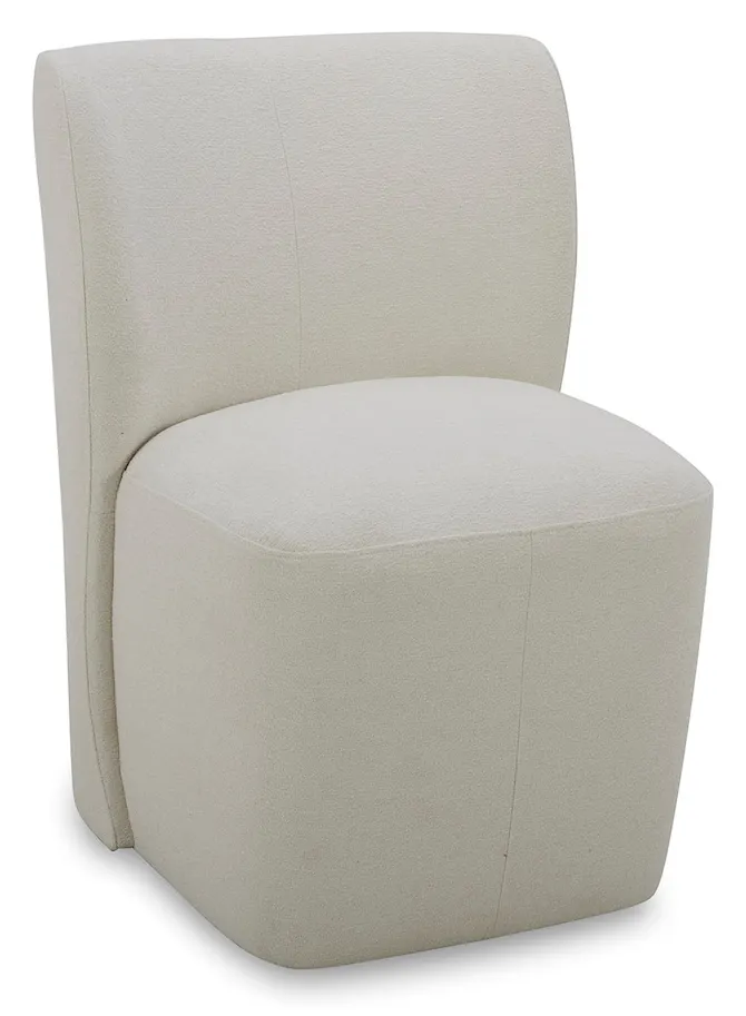 Bassett Furniture 4200-B684 Reed Upholstered Dining Chair with Casters Bassett Furniture 4200-B684 Reed Upholstered Dining Chair with Casters