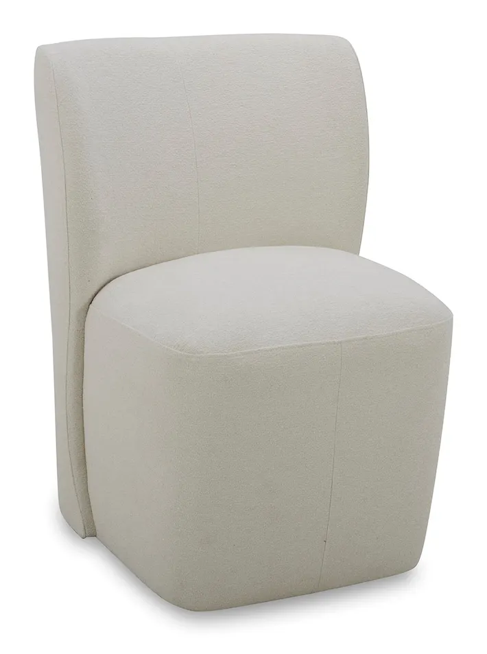 Bassett Furniture 4200-B684 Reed Upholstered Dining Chair with Casters Bassett Furniture 4200-B684 Reed Upholstered Dining Chair with Casters